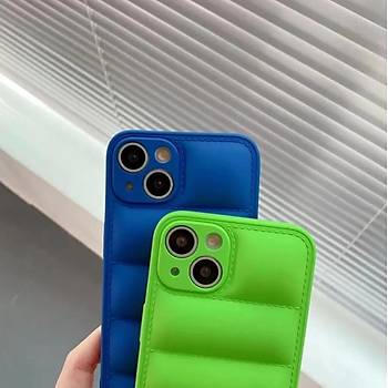 Iphone Uyumlu Puffer K�l�f Mavi