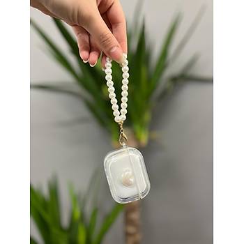 Airpods Pro Uyumlu �effaf Kalpli �nci Ask�l� Koruyucu K�l�f