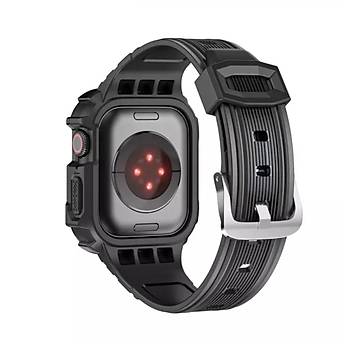 Apple Watch Seri 7 6 5 4 3 2 Se  44MM / 45MM Uyumlu Silikon Kordon Kasal�