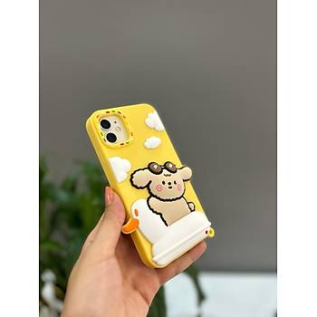Iphone Uyumlu Sevimli Sar� K�l�f