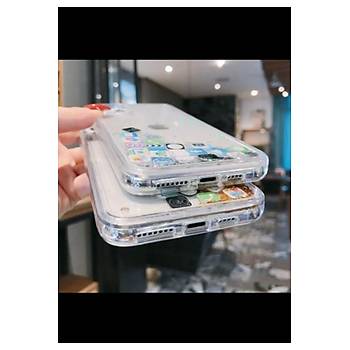 Iphone 12 Uyumlu Sosyal Medya Logolu Sulu- Simli Telefon K�l�f�