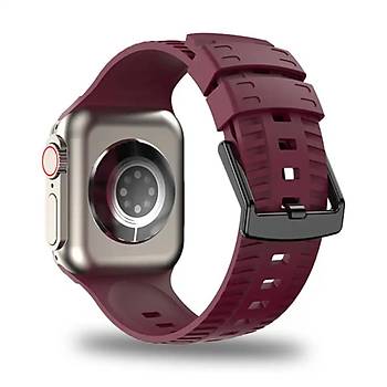 Apple Watch Seri 8 7 6 5 4 3 2 Se Ultra 42MM / 44MM / 45MM / 49MM Uyumlu Spor Silikon Kordon