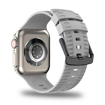 Apple Watch Seri 8 7 6 5 4 3 2 Se Ultra 42MM / 44MM / 45MM / 49MM Uyumlu Spor Silikon Kordon