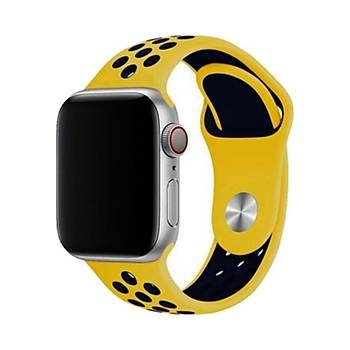 Apple Watch Silikon Delikli Kordon Iwatch Uyumlu Kay�� Seri 1 | 2 | 3 | 4 | 5 | 6 Seri 38 & 40mm
