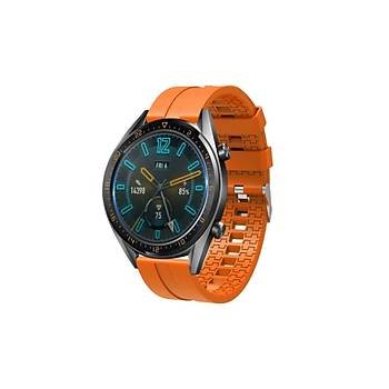 Huawei Gt  Gt 2 Honor Magic Watch Uyumlu 2 46mm Ak�ll� Saat Silikon Kordon Siyah