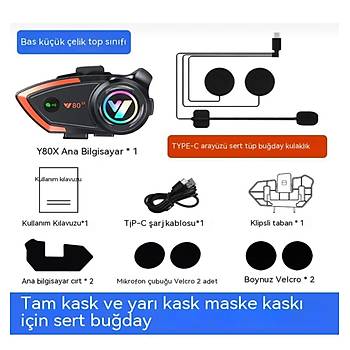 Motosiklek Kask Kulakl�k Bluetooth 5.0 I��kl� Motorsiklet Interkom