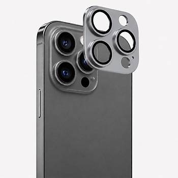 iPhone 15 Pro / 15 Pro Max Uyumlu Full Kamera Lens Koruyucu Tam Kaplama Kamera Adas� Koruma Cam�