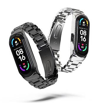 Xiaomi Mi Band 4 Mi Band 3 Uyumlu Metal Kordon Kay�� 