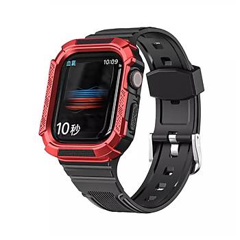 Apple Watch Seri 7 6 5 4 3 2 Se  44MM / 45MM Uyumlu Silikon Kordon Kasal�