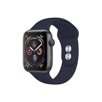 Apple Watch Uyumlu Silikon Kordon 2 3 4 5 6 Seri 38 - 40 Mm Pudra Pembe