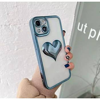 Iphone Uyumlu Kamera Korumal� Kalpli K�l�f Mavi