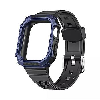 Apple Watch Seri 7 6 5 4 3 2 Se  44MM / 45MM Uyumlu Silikon Kordon Kasal�