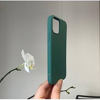 Iphone Uyumlu ��i Kadife Lansman Silikon K�l�f Haki