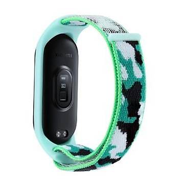 Xiaomi Mi Band 7 Uyumlu Kuma� C�rtl� Kamuflaj Kordon