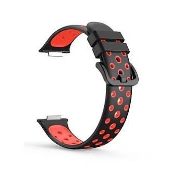 Huawei Watch Fit 2 Uyumlu Correa Delikli Spor Silikon Kordon Kay��