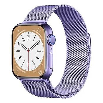 Apple Watch 8 7 6 5 4 3 Se Ultra Uyumlu 42 / 44 / 45 / 49MM Milano Loop �elik �rme Metal M�knat�sl� Kordon