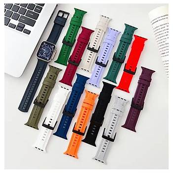 Apple Watch Seri 8 7 6 5 4 3 2 Se Ultra 42MM / 44MM / 45MM / 49MM Uyumlu Spor Silikon Kordon