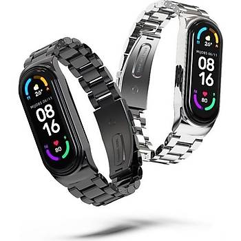 Mi7a Xiaomi Mi Band 5 Mi Band 6 Uyumlu Metal Kordon Kay��
