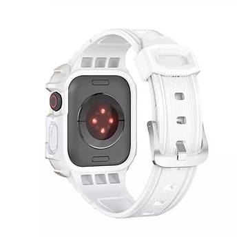 Apple Watch Seri 7 6 5 4 3 2 Se  44MM / 45MM Uyumlu Silikon Kordon Kasal�