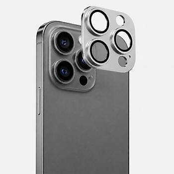 iPhone 15 Pro / 15 Pro Max Uyumlu Full Kamera Lens Koruyucu Tam Kaplama Kamera Adas� Koruma Cam�