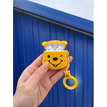Airpods 1 ve 2.Nesil Uyumlu Sevimli Winnie Pooh Koruyucu K�l�f