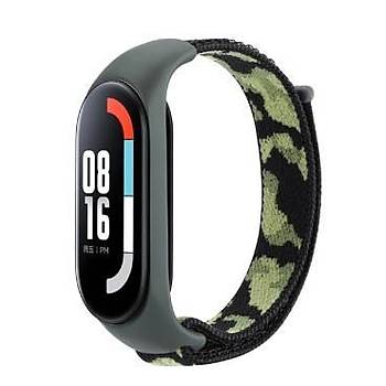 Xiaomi Mi Band 7 Uyumlu Kuma� C�rtl� Kamuflaj Kordon