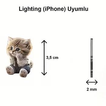 K�v�rc�k K�z Fig�rl� Telefon Charm� (Lighting (iPhone) Uyumlu �arj Soketi T�pas�)