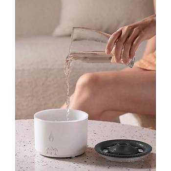 Volkanik Hava Nemlendirici Buhar Makinesi 300 Ml Led I��kla Aroma Dif�z�r Ultrasonik Oda Nemlendirici