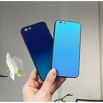 Iphone 6 Uyumlu Kenarlar� Siyah Renkli K�l�f Mavi