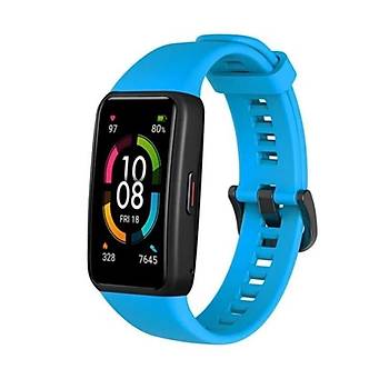 Honor Band 6 Ak�ll� Saat Uyumlu Sportif Silikon Kordon/Kay��