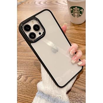 Iphone 13 Pro Max Uyumlu Kristal Bold Serisi Darbeye Dayan�kl� Metal Lens Koruma �zel L�ks K�l�f