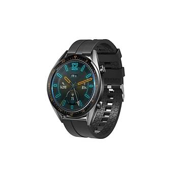 Huawei Gt  Gt 2 Honor Magic Watch Uyumlu 2 46mm Ak�ll� Saat Silikon Kordon Siyah
