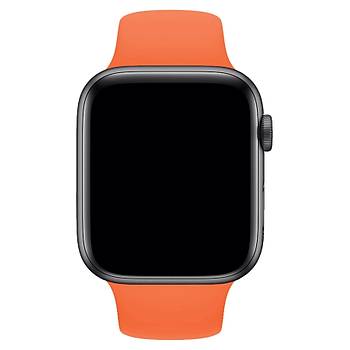 Apple Watch Uyumlu Silikon Kordon 2 3 4 5 6 Seri 38 - 40 Mm Pudra Pembe