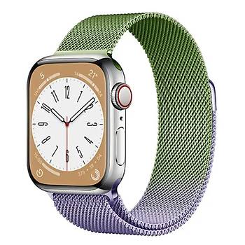 Apple Watch 8 7 6 5 4 3 Se Ultra Uyumlu 42 / 44 / 45 / 49MM Milano Loop �elik �rme Metal M�knat�sl� Kordon