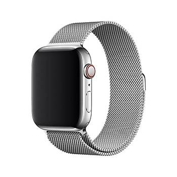 Apple Watch 2 3 4 5 6 Se Nike 42mm 44mm Uyumlu  Kay�� Milano Loop Metal �rg� Kordon
