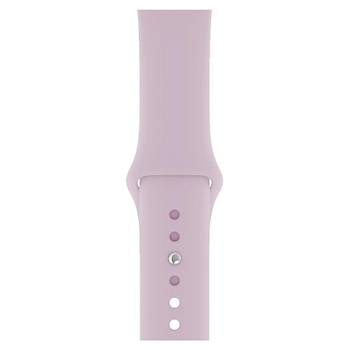 Apple Watch Uyumlu Silikon Kordon 2 3 4 5 6 Seri 38 - 40 Mm Pudra Pembe