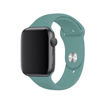 Apple Watch Uyumlu Silikon Kordon 2 3 4 5 6 Seri 38 - 40 Mm Pudra Pembe