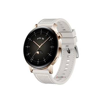 Huawei Watch 20MM Diki� Desenli Dokuma Silikon Kordon