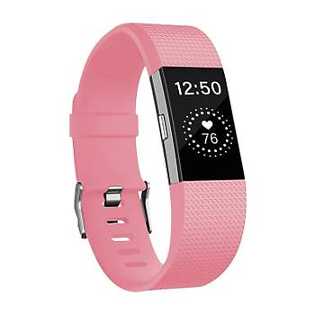Fitbit Charge 2 Ak�ll� Saat Uyumlu Silikon Kordon/Kay��