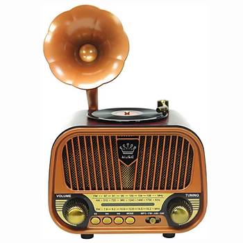 MD 1319-BT Nostaljik Radyo Bluetooth Hoparl�r (SD Kart ve USB Giri�li )