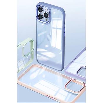 Iphone 13 Pro Max Uyumlu Kristal Bold Serisi Darbeye Dayan�kl� Metal Lens Koruma �zel L�ks K�l�f