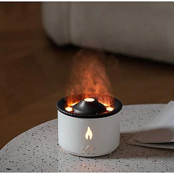 Volkanik Hava Nemlendirici Buhar Makinesi 300 Ml Led I��kla Aroma Dif�z�r Ultrasonik Oda Nemlendirici