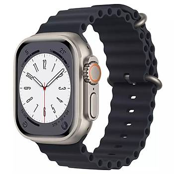 Apple Watch Ultra 49MM Uyumlu Ocean Kordon Silikon Kay��