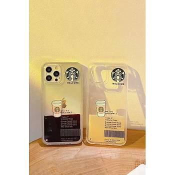  Iphone 11 Pro Max Uyumlu Starbucks K�l�f �effaf 3d Kahve Ak��kanl� K�l�f