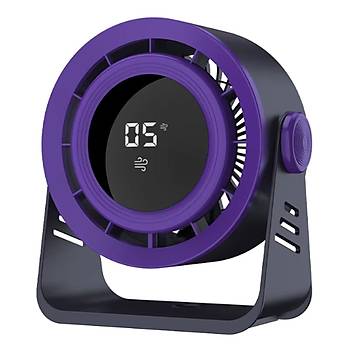 Dijital Ekranl� Masa�st� Mini Fan (5 Kademeli Turbo Vantilat�r)