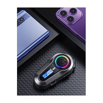 Motorsiklet Kask Interkom Kulakl�k RGB I��k LCD Ekranl� FM Radyo Bluetooth 5.3 �ift Telefon Ba�lant�