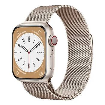 Apple Watch 8 7 6 5 4 3 Se Ultra Uyumlu 42 / 44 / 45 / 49MM Milano Loop �elik �rme Metal M�knat�sl� Kordon