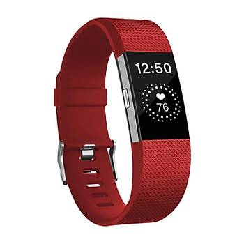 Fitbit Charge 2 Ak�ll� Saat Uyumlu Silikon Kordon/Kay��
