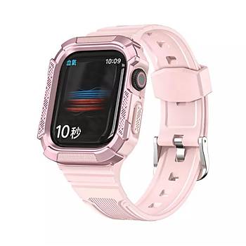 Apple Watch Seri 7 6 5 4 3 2 Se  44MM / 45MM Uyumlu Silikon Kordon Kasal�