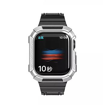 Apple Watch Seri 7 6 5 4 3 2 Se  44MM / 45MM Uyumlu Silikon Kordon Kasal�